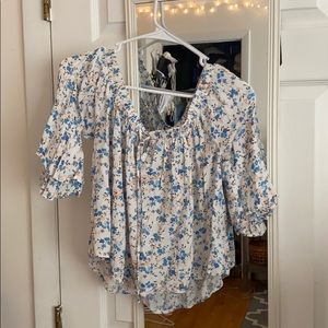 Floral off the shoulder blouse